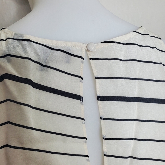 Theory Kalstinn Striped Tank Silk Small - Picture 3 of 9